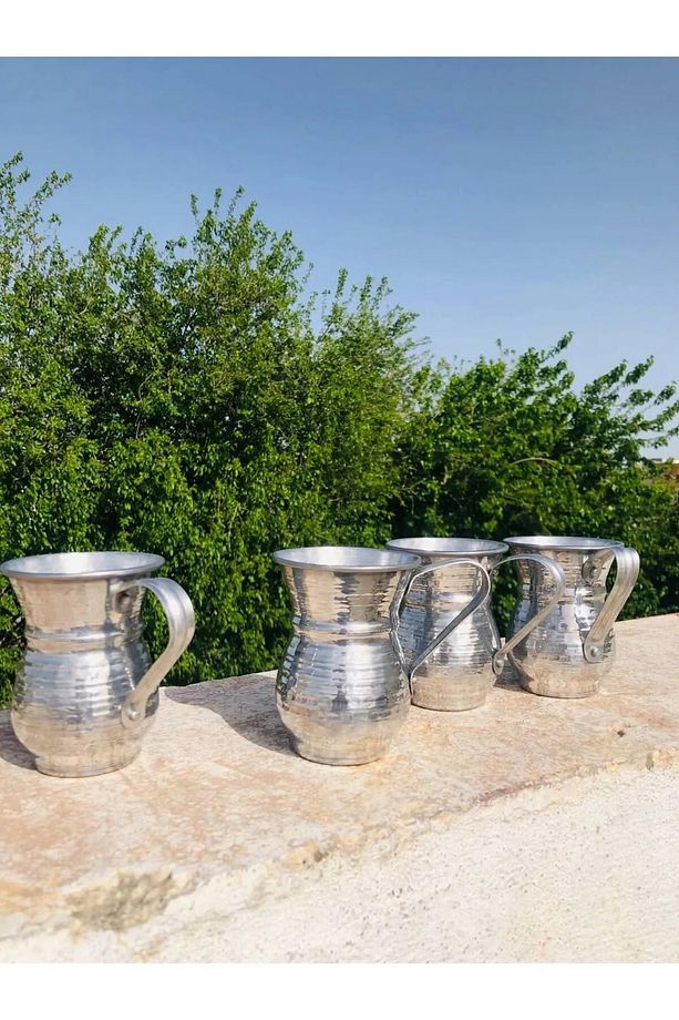 Bakır Görünümlü Alüminyum Kulplu Bardak Su&Ayran Bardağı Kulplu Bardak Kupa Bardak 1 Adet - 4