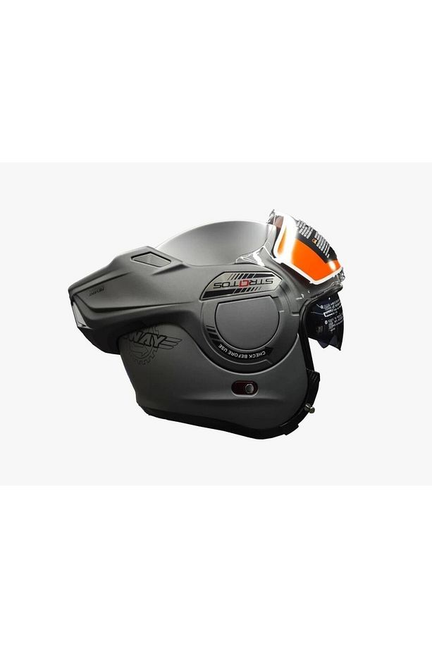 Kask Stratos Çene Açılır Mat Titanyum - 2