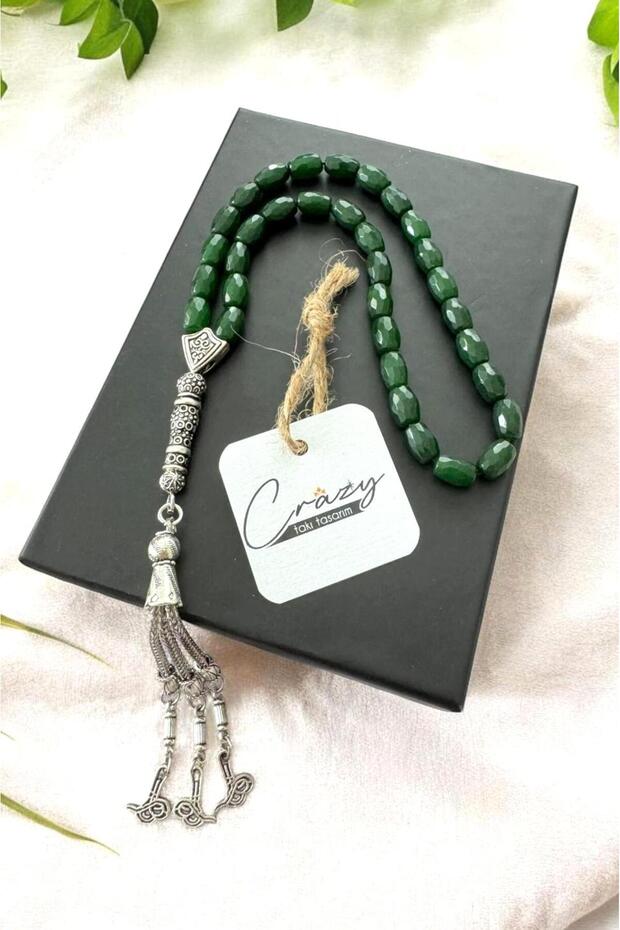 Green Ceyt Natural Stone 33 Pieces Rosary