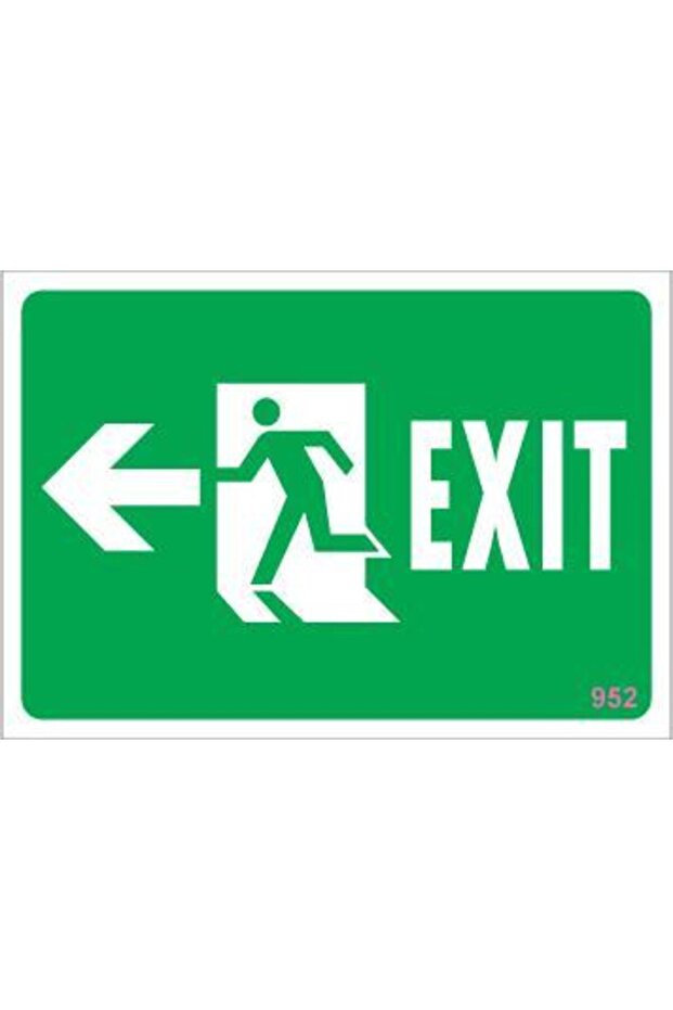 لافتة تحذير مخرج الطوارئ 17.5×25 كود:952 - 1