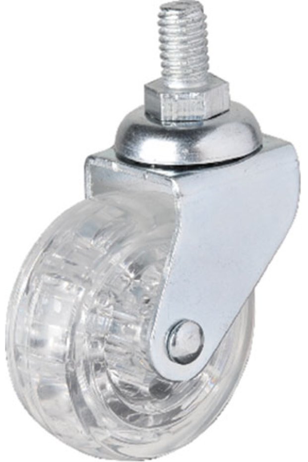 Hts 326 - 50X20 mm Transparent Roller Screw Wheel 4 Pieces