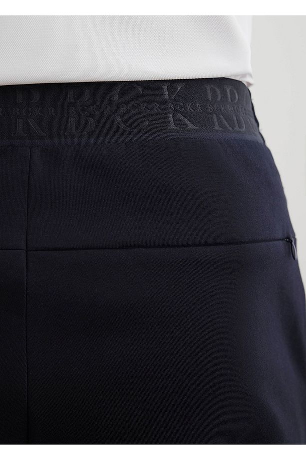 Lacivert Renk Örme Kumaşdan Jogger Pantolon - 6
