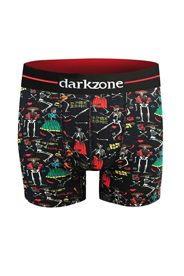 Digital Printed Skeleton Patterned Men's Boxers - 6