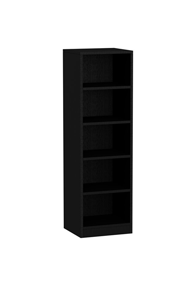 Wooden Storage Display Shelves 5-Tier Freestanding, Black