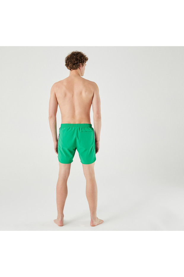 Erkek Baskılı Yeşil Mayo Şort - 2