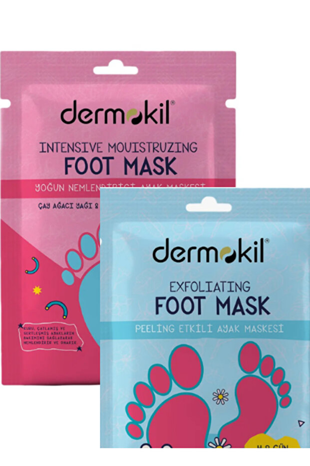 Peeling Etkili Ayak Maskesi 30 ml + Yoğun Nemlendirici Ayak Maskesi 30 ml - 2 li Set - 1