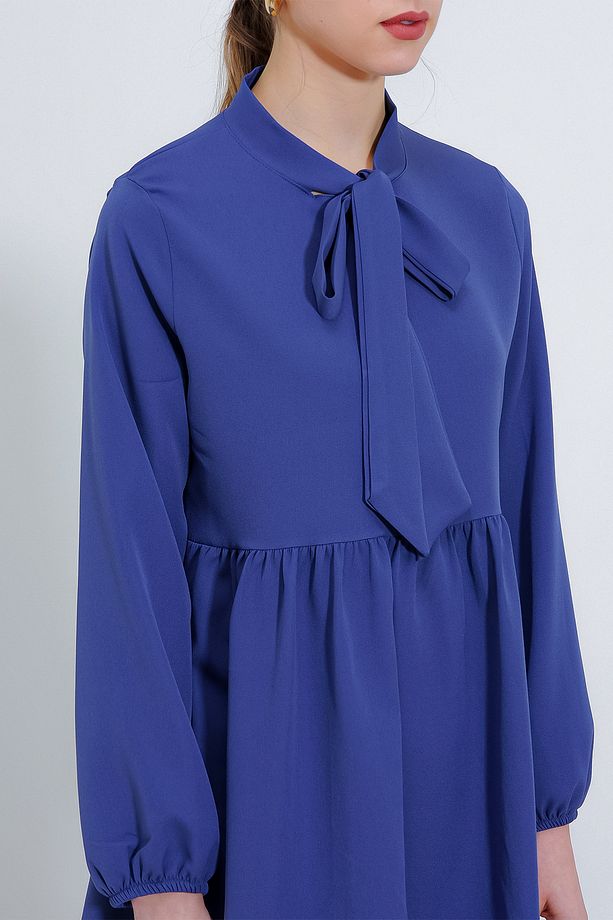 Kadın İndigo Örme Pantolon Tunik Alt Üst Takım 6654 - 4