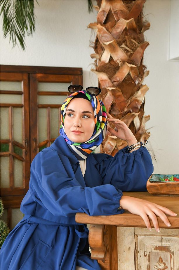 %100 Twill Ipek Eşarp 11382-02 - 3