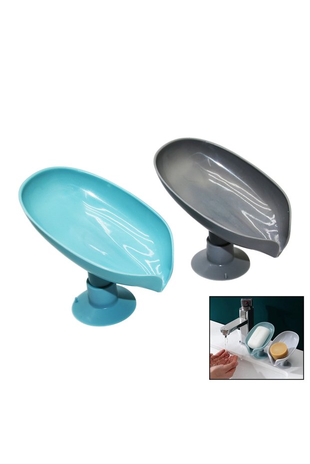 Solid Soap Dispenser with Water Drain and Suction Cup (5496)