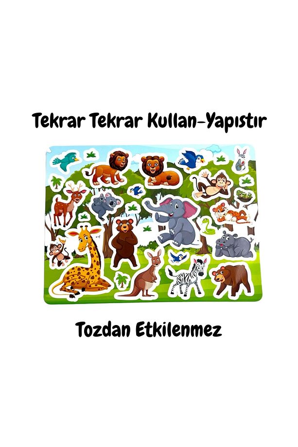 LİNO TEKRAR TEKRAR KULLANILABİLEN STICKER ANIMAL PARADISE - 3