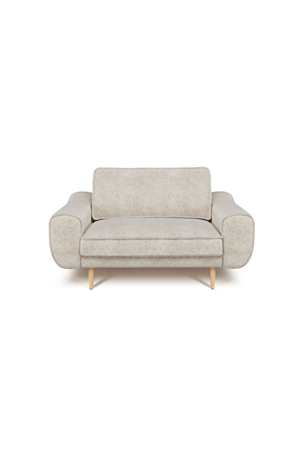 Klem Loveseat Ahşap Ayak - Doğal Doku - 1