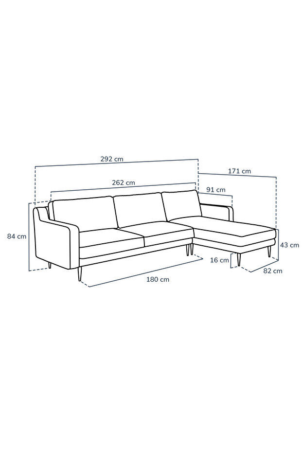 Klem Slim 292 x 171 Köşe Ahşap Ayak - Doğal Doku - 5