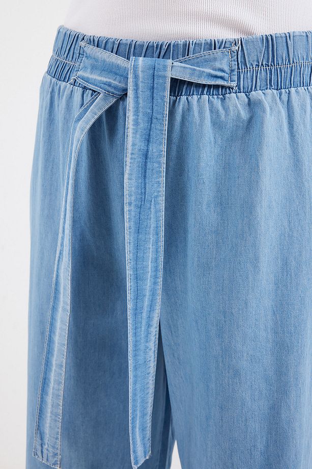 6469 Bol Paça Jeans Pantolon - Mavi - 5