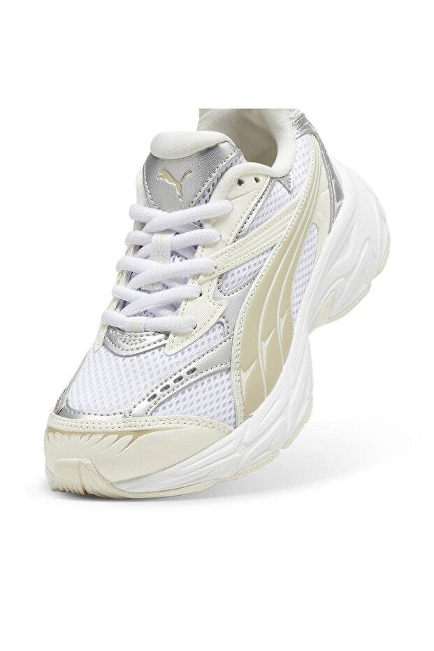 Morphic Metallic Wns Kadın Krem Spor Ayakkabı - 4