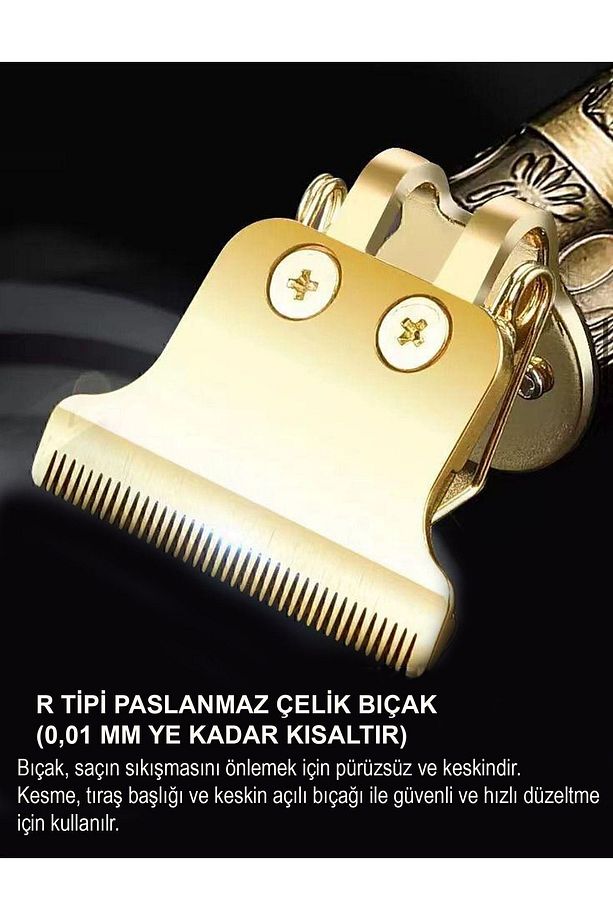 Emtu Life T-bıçak Şarjlı Saç Sakal Ense Vücut Traş Makinesi - 3