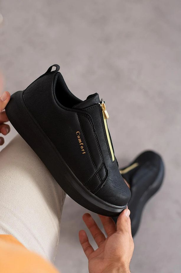 Yüksek Taban Fermuar Detaylı Casual Sneaker Tarz Erkek Ayakkabı - 3