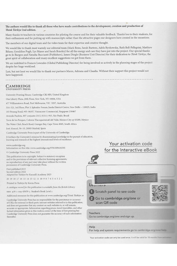 Cambridge Think Türkiye Second Edition A2 Student's Book&Workbook with(Digitalpack) online kodludur - 4