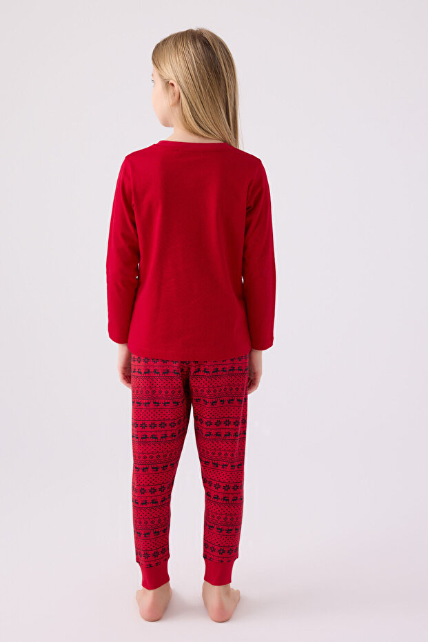 Crveni pidžama set za devojčice - 5