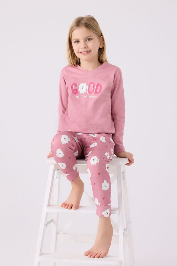 Devojčin roze pidžama set - 3