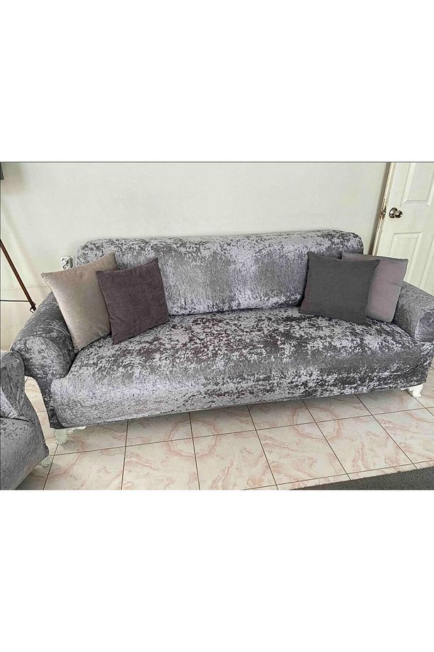 Yumuşacık Yıkanabilir Tüy Leke Tutmayan Lastikli Kadife Koltuk Örtüsü Koltuk Kılıfı Takımı 4lü"set - 5