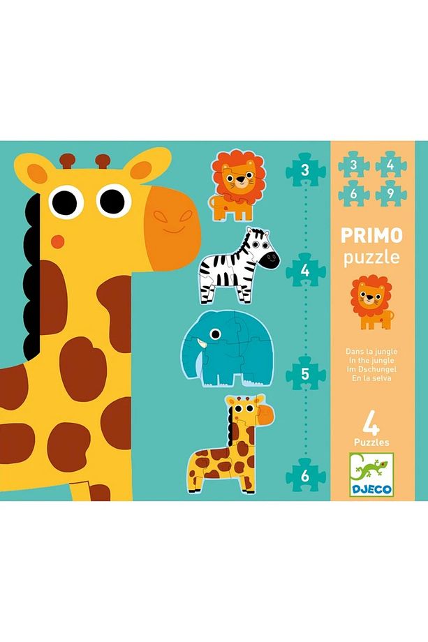 İlerleyen Puzzle - In The Jungle - 3,4,6,9 Pcs - 7