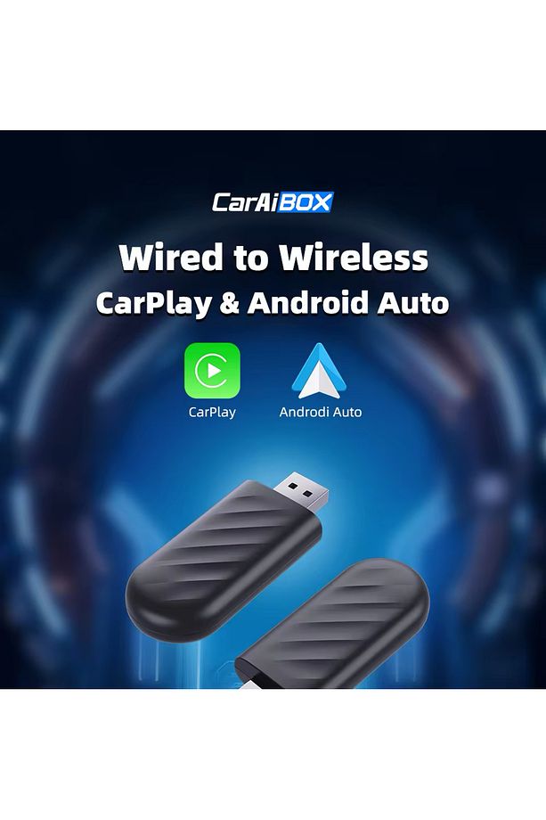 Yeni Tasarım Mini Kablosuz Carplay Ve Android Auto Usb ve Type-c Uyumlu Araç Multimedya Adaptörü - 2