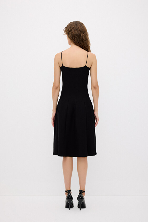 Askılı Triko Elbise - 8