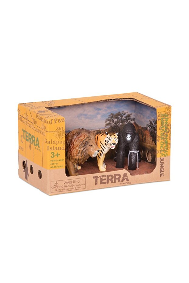Terra Orman Hayvanları 3'lü Set - Aslan, Kaplan Ve Goril - 3