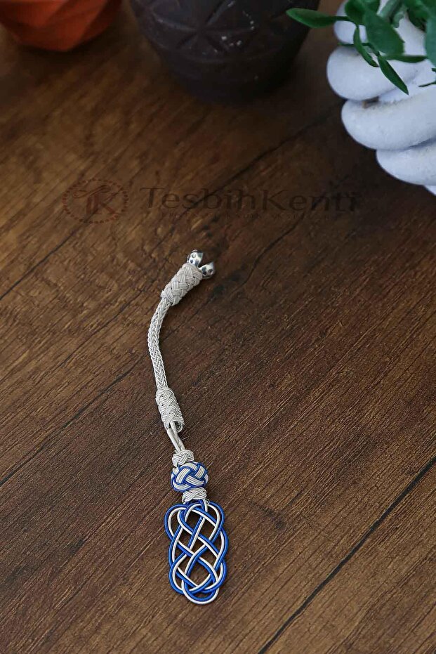Single Blue Color Copper Kazaz Prayer Beads with Tassel