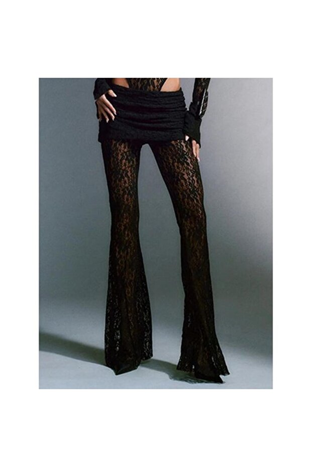 Dantel ispanyol paça pantolon - 3