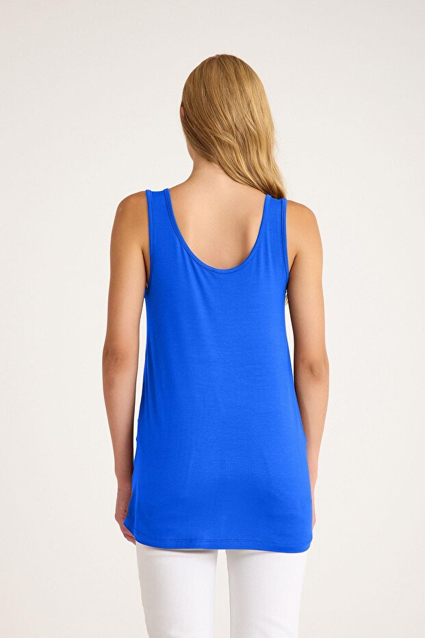 3 قطع تي شيرت بدون أكمام بقصة مريحة وحزام سميك أساسي - 8