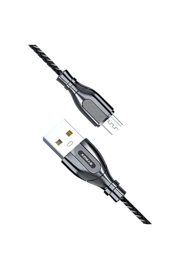C121m Ultron Metal Örgü Micro Usb Data/şarj Kablosu 2.0a 1mt Siyah - 2