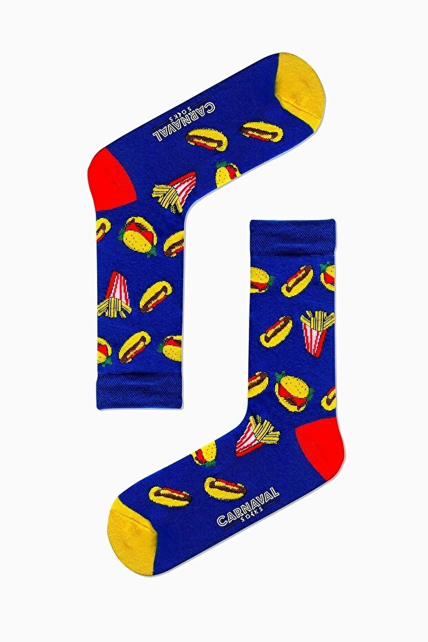 White Nutella Patterned Colorful Socks - 1