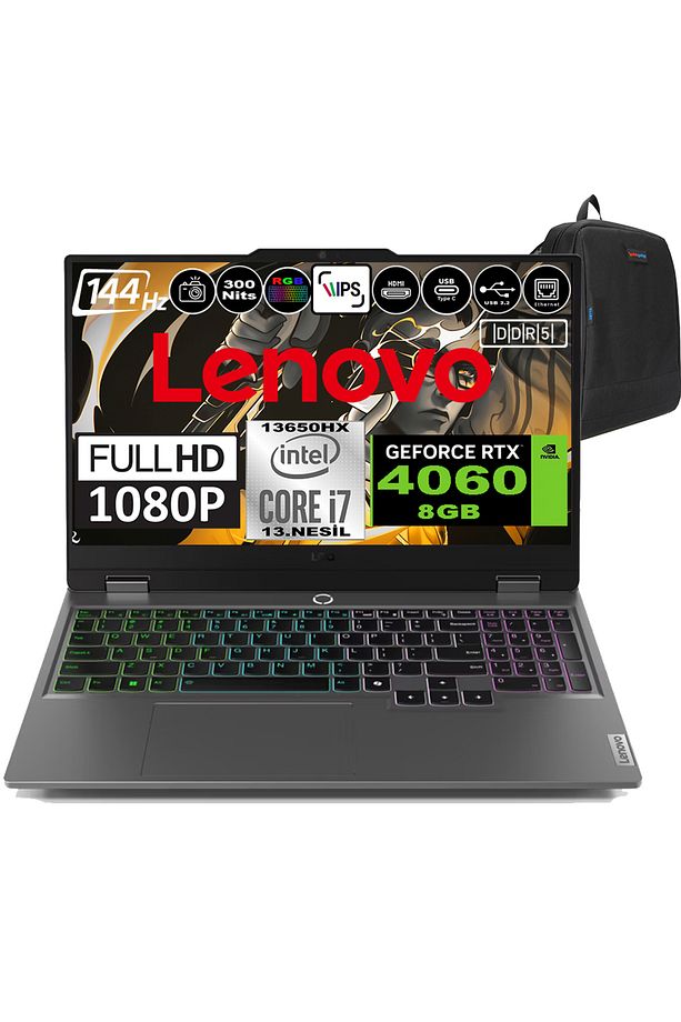 Loq I7 13650HX Ddr5 96GB 512GBSSD RTX4060-8GB 300NITS 15.6" 144Hz Fhd W11PRO 83DV00G3TRP13 - 1