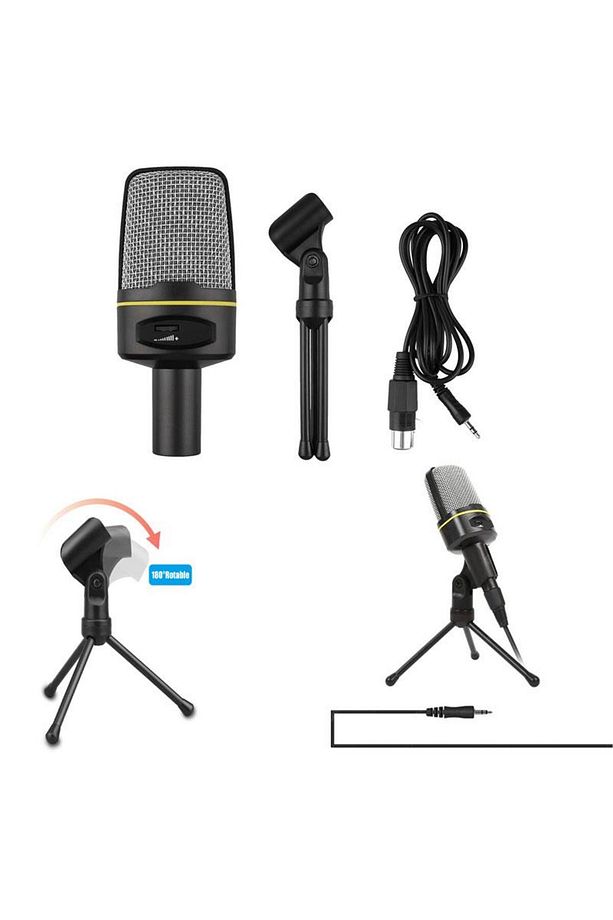 Masa Üstü Mikrofon 3.5 Mm Stereo Multimedia Mikrofon Tripodlu - 5