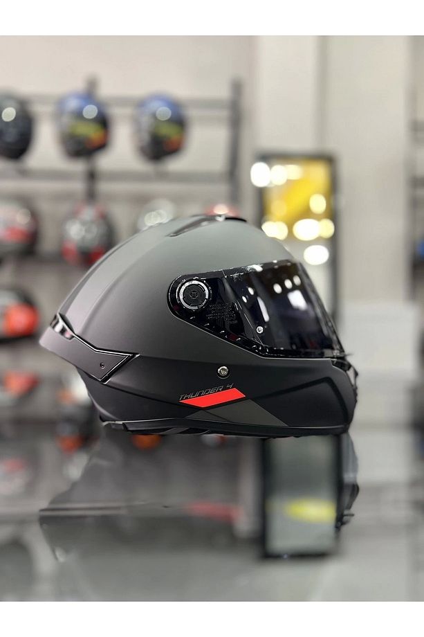Helmets Thunder 4 Matt Black Kask Şeffaf Vizörlü - 2