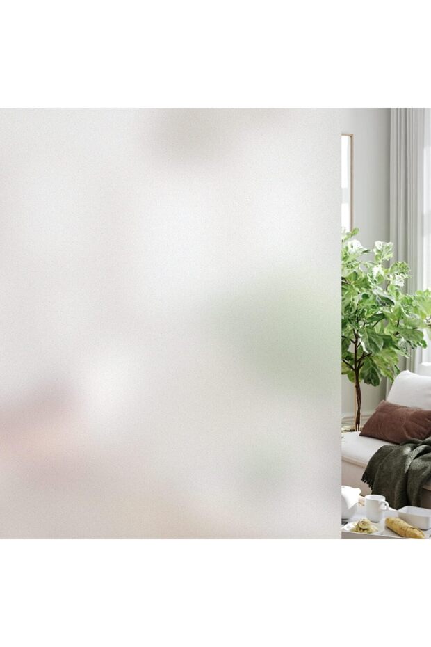 Kendinden Yapışkanlı Cam Kumlama Folyosu Buzlu Cam Filmi Duşakabin Ve Balkon Camı - 2