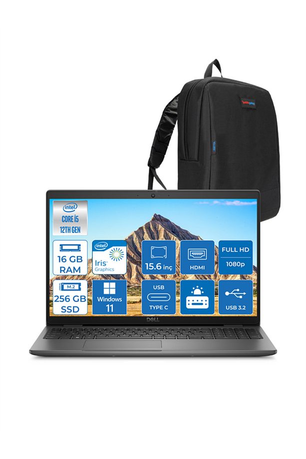 Latitude 3540 i5 1235U 16GB 256GB SSD 15.6 IPS Fhd Windows 11 Home DN049L354015WH03 + Zetta Çanta - 1