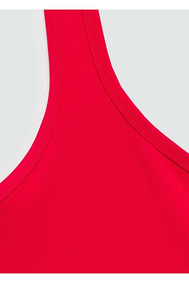 Pamuklu asimetrik bluz - 5