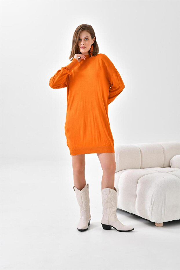 Kadın Basic Tunik Orange 20167 - 3