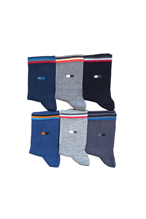 جوارب قطنية للأولاد - 6 أزواج منقوشة - 2