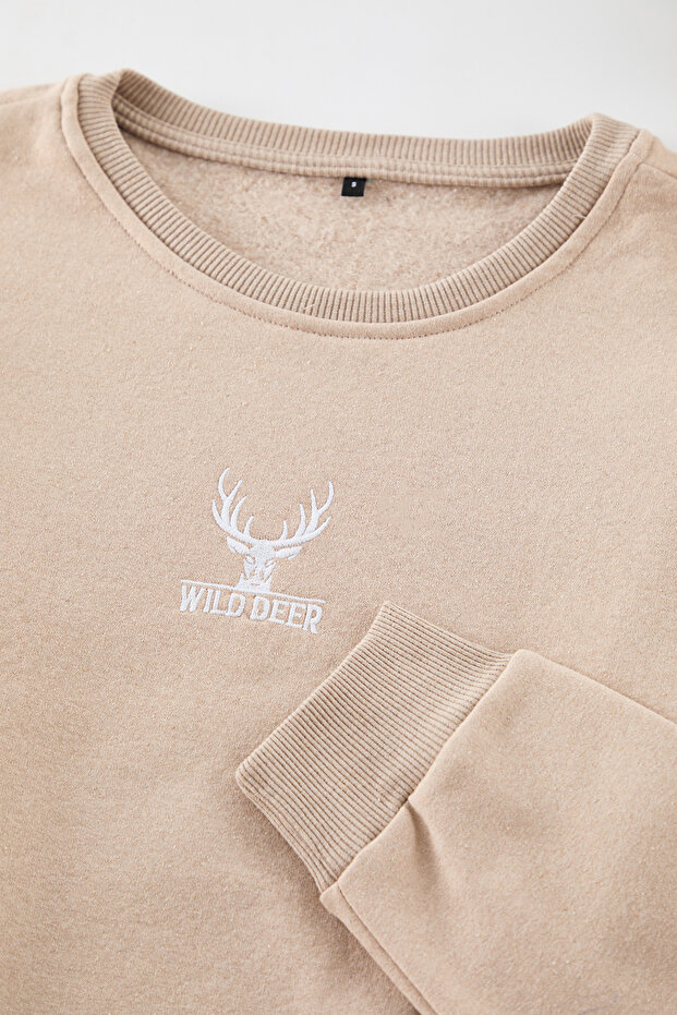 Állathímzésű, széles szabású, környakú pulóver - TMNAW24sw00169 - 3