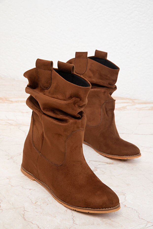 Taba Süet Kadın Bot & Bootie 13812 - 2
