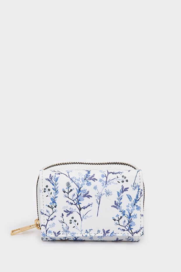 Women's Flower Patterned Faux Leather Wallet D6869Axns