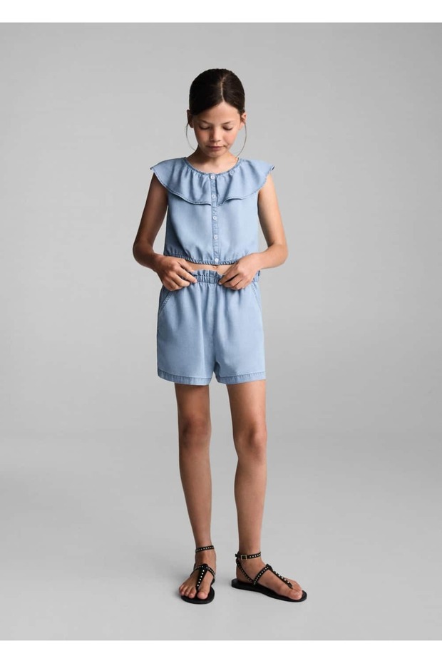 Beli Lastikli Lyocell Şort - 2