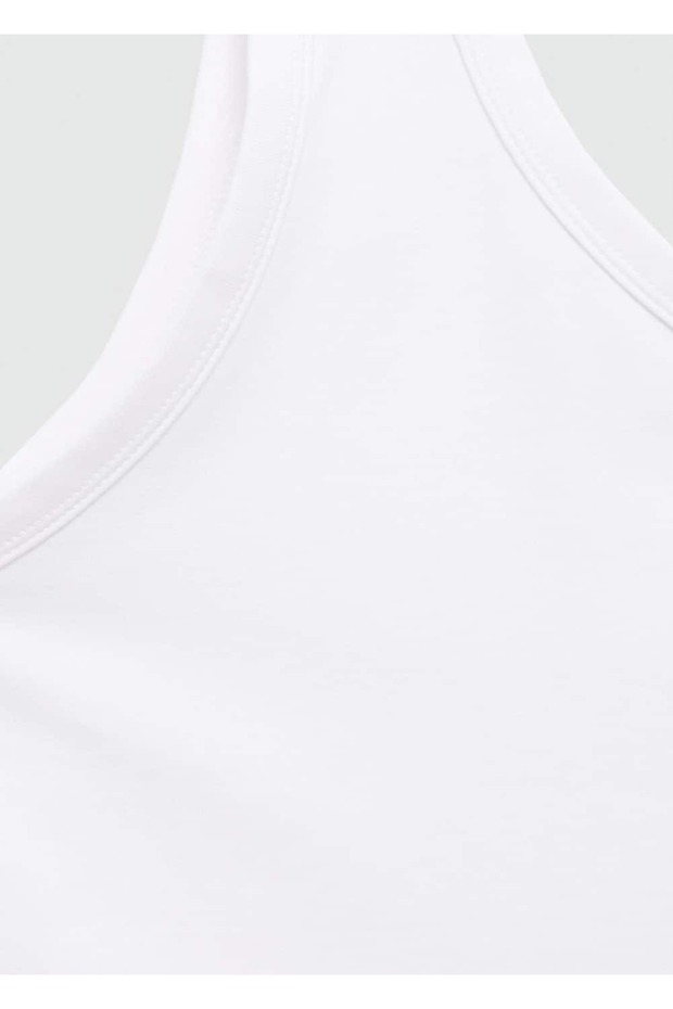 Pamuklu asimetrik bluz - 6