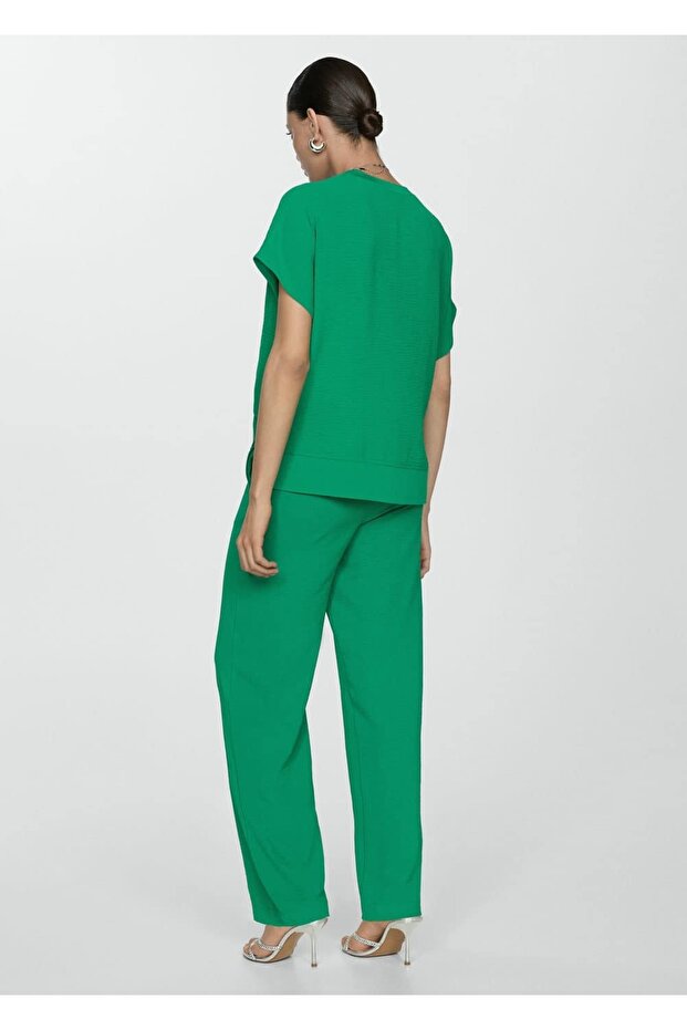 Wide leg dökümlü pantolon - 4