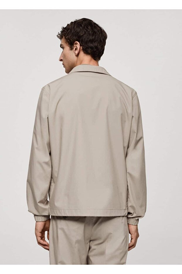 Fermuarlı lyocell ceket - 4