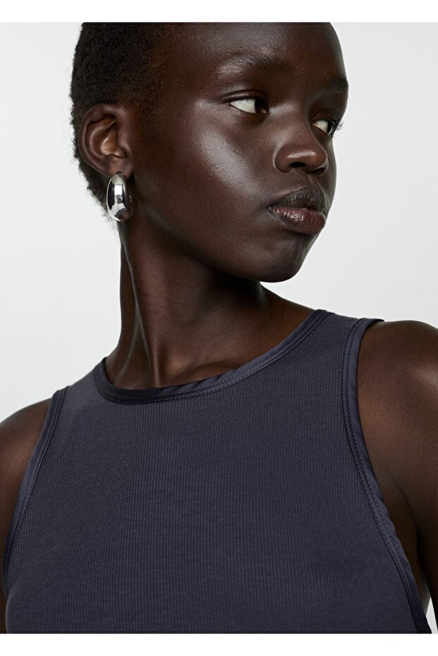 Saten detaylı bluz - 6