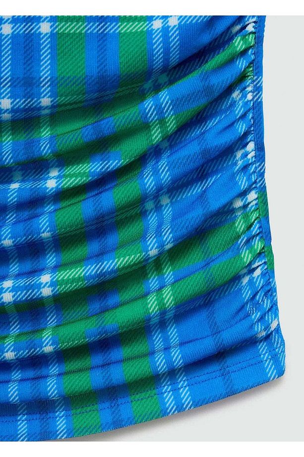 Desenli drape bluz - 6